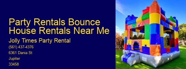 Party Rentals Bounce House Rentals Near Me